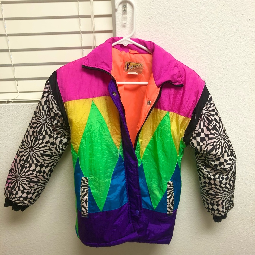 Vintage 80s Multicolored Neon Windbreaker